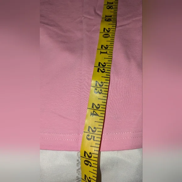 Christina Dienst LAZY LOS ANGELES V Neck T-SHIRT Size Medium Pink NIP - Picture 3 of 5